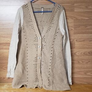 Free People Tan Knit Sweater